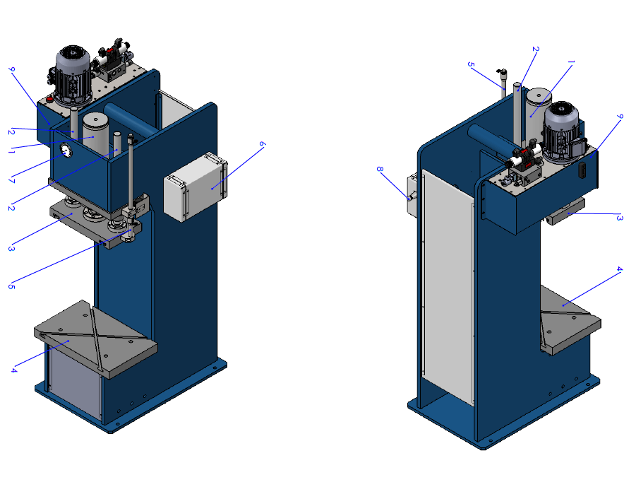 Custom-made C-frame press