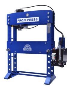 workshop press with movable cylinder