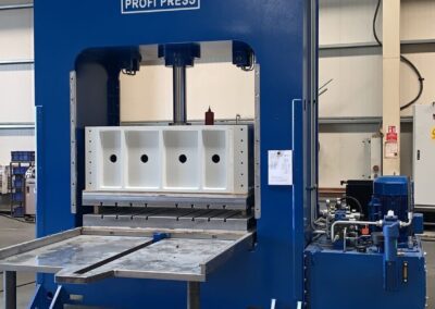 100 Ton Press with Heated Plates and slide out table