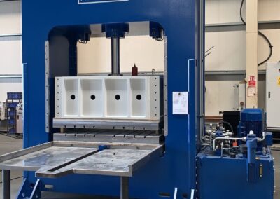 100 Ton Press with Heated Plates and slide out table