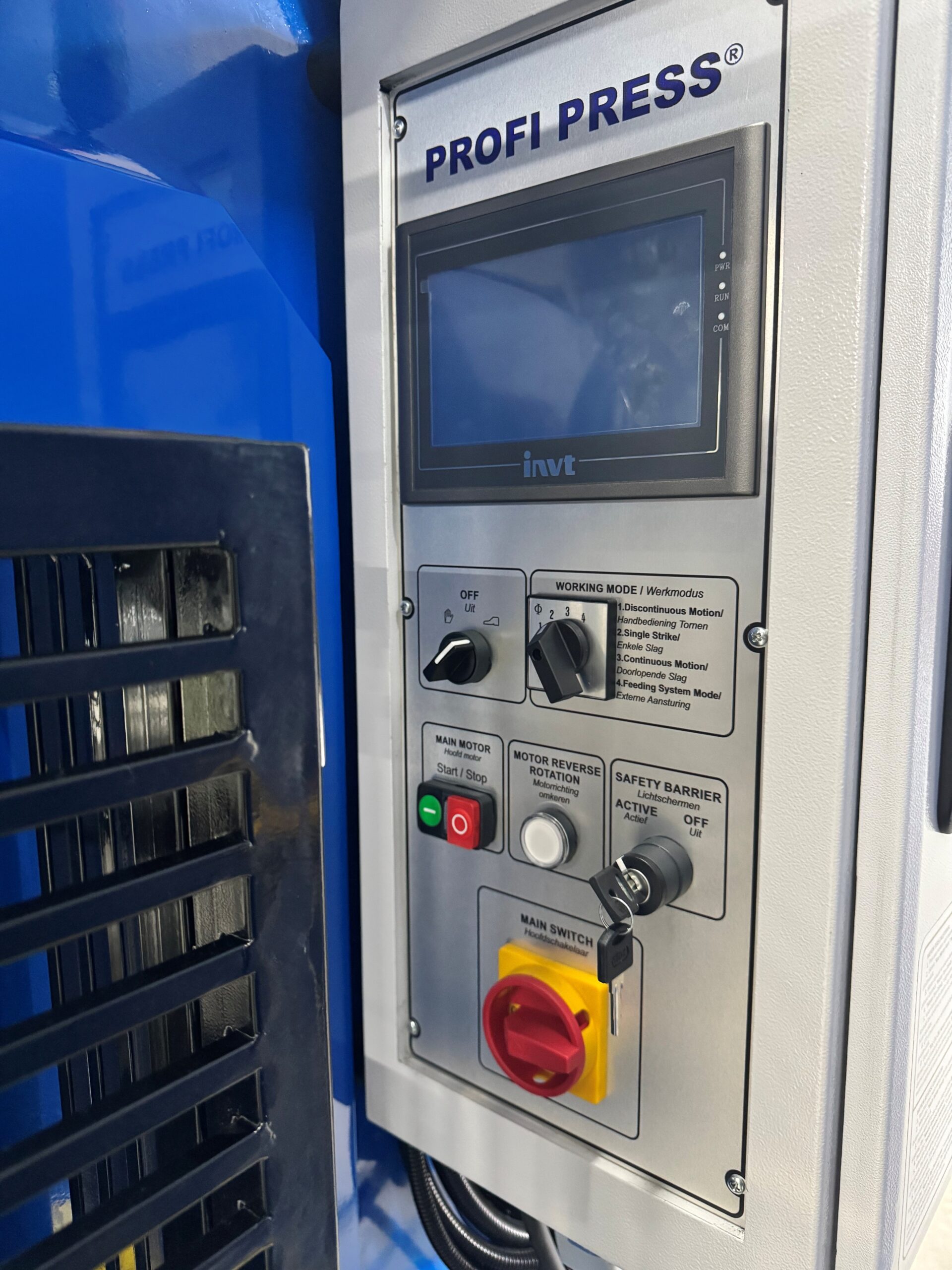 Control Panel of our Eccentric C-frame Presses Control Panel of our Eccentric C-frame Presses