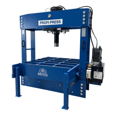 Prensa de pórtico Profi Press de 160 toneladas con mesa de grandes dimensiones para uso industrial