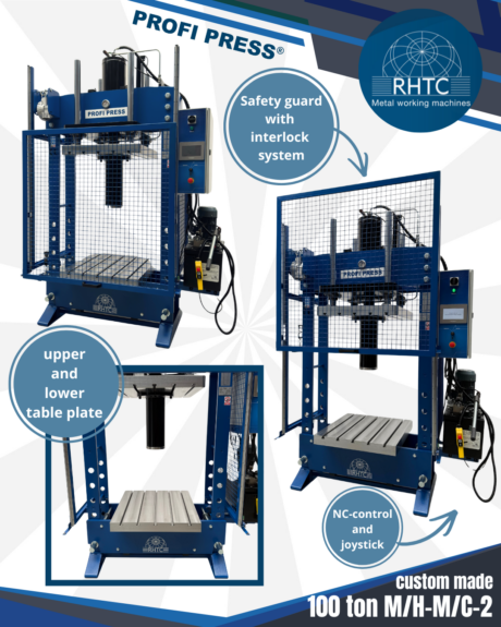 100 ton custom made workshop press with fences